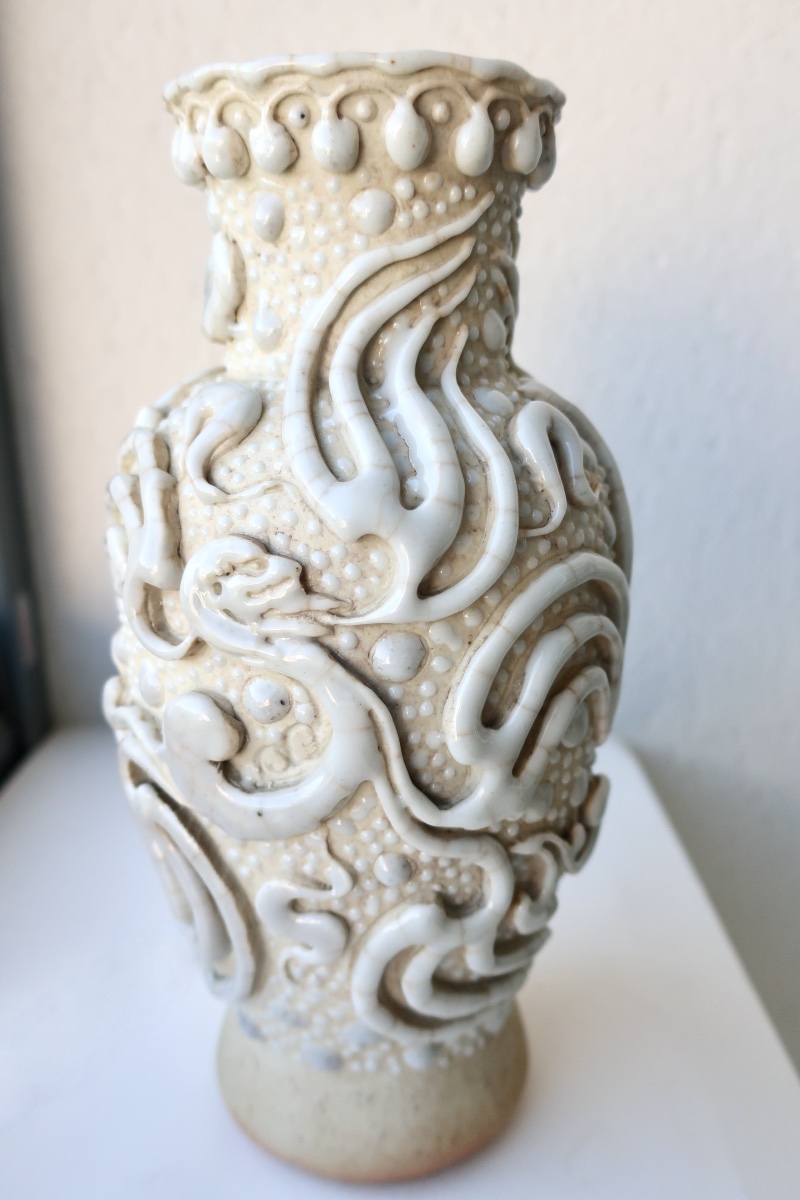 Rare Vase Balustre Chine 1ère moitié XIXème Daoguang, Chimères ou Dragons