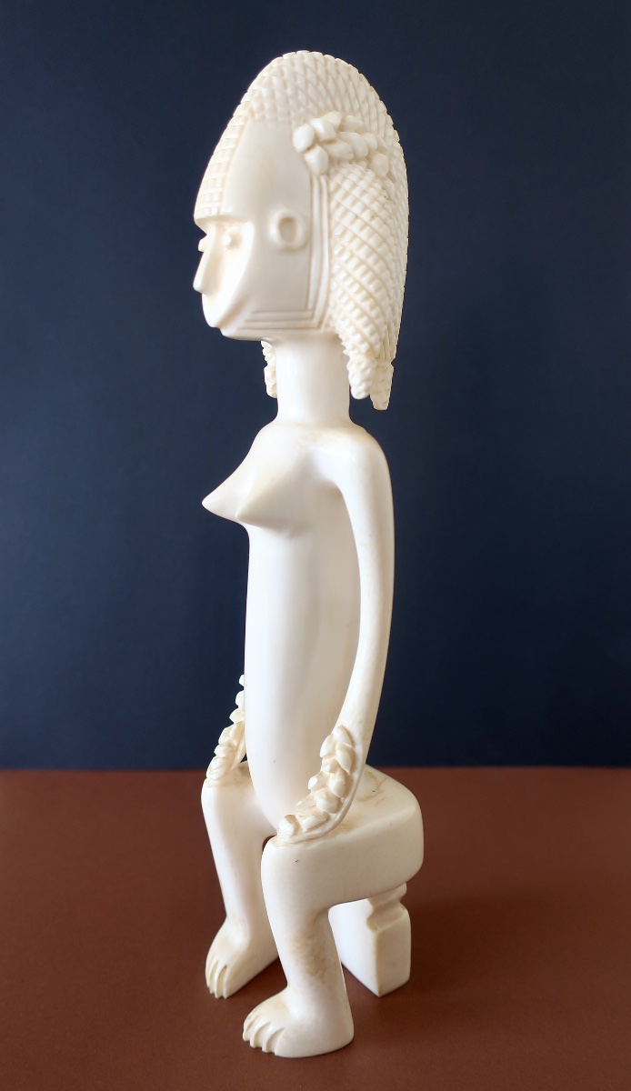 Rare Bambara-bamana "guandoudou" Fertility Figure, Ivory Coast, Circa 1930, H 21.2 Cm-photo-3