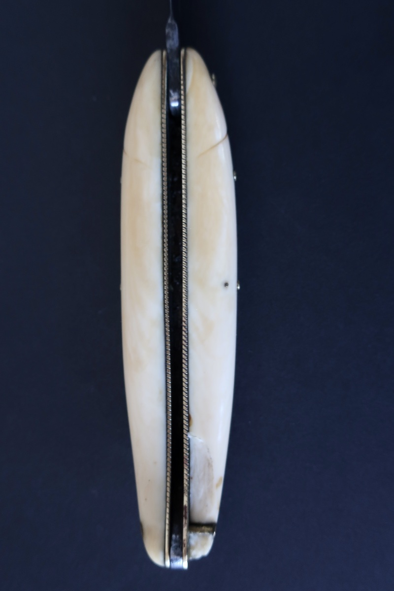 Rare Couteau Pliant Laguiole Dodu, Manche Ivoire, Vera Felix-photo-2
