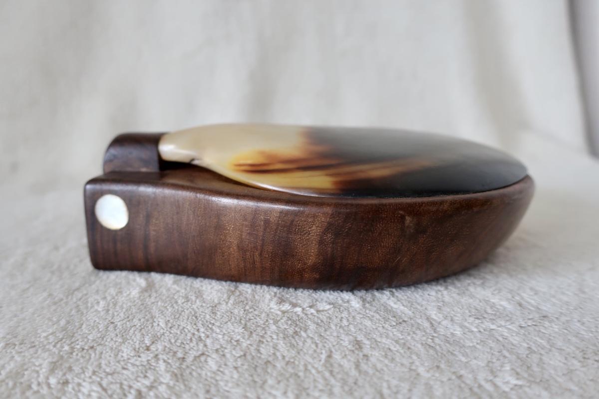 Boîte Coffret en Palissandre et Nacre attribuée à Alexandre Noll-photo-3