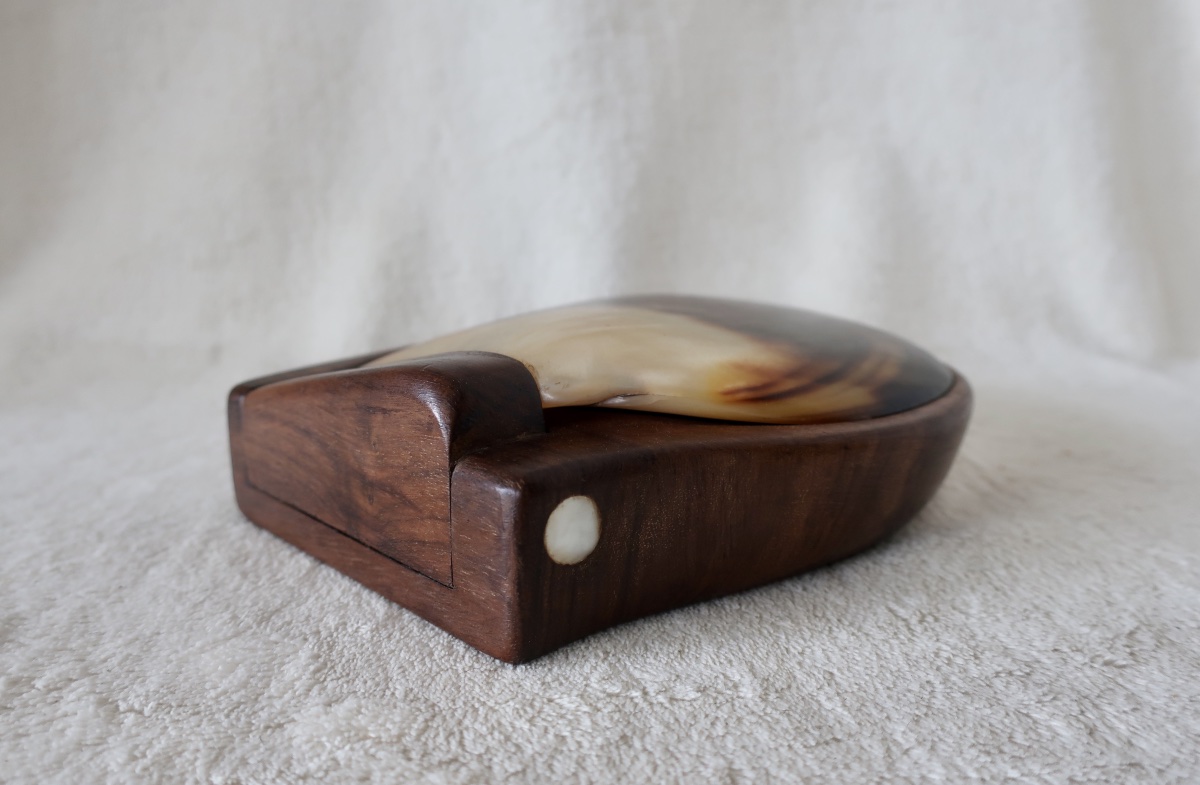 Boîte Coffret en Palissandre et Nacre attribuée à Alexandre Noll-photo-2