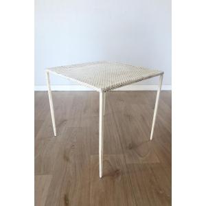 Small Mathieu Matégot Table, Iron And Trefoil Sheet, Artimeta Soest, Circa 1950