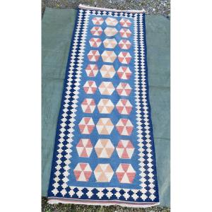 Tapis de Couloir Kilim XXème, 200 x 77 cm