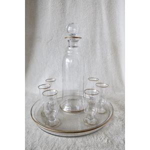 Rare Baccarat Art Deco Crystal Service, 8 Pieces