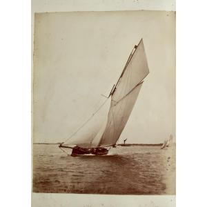 Rare 19th Century Album Of 54 Original Photos (marine) Including 4 Sailboats By Alfred John West