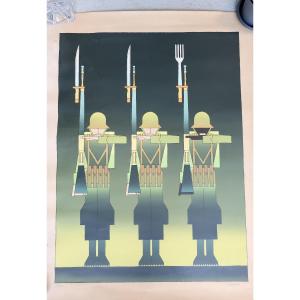 Michel Granger, Rare Serigraph Signed, Numbered 1/100, 95 X 73,5 Cm, Circa 1973-75, Tbe