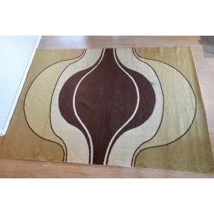 Pierre Martin JACOT + Woolmark, Rare Tapis Laine Design 1970's
