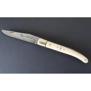 Vintage Laguiole Arbalète G. David Folding Knife, Bone Handle, 19.2 Cm, Vgc