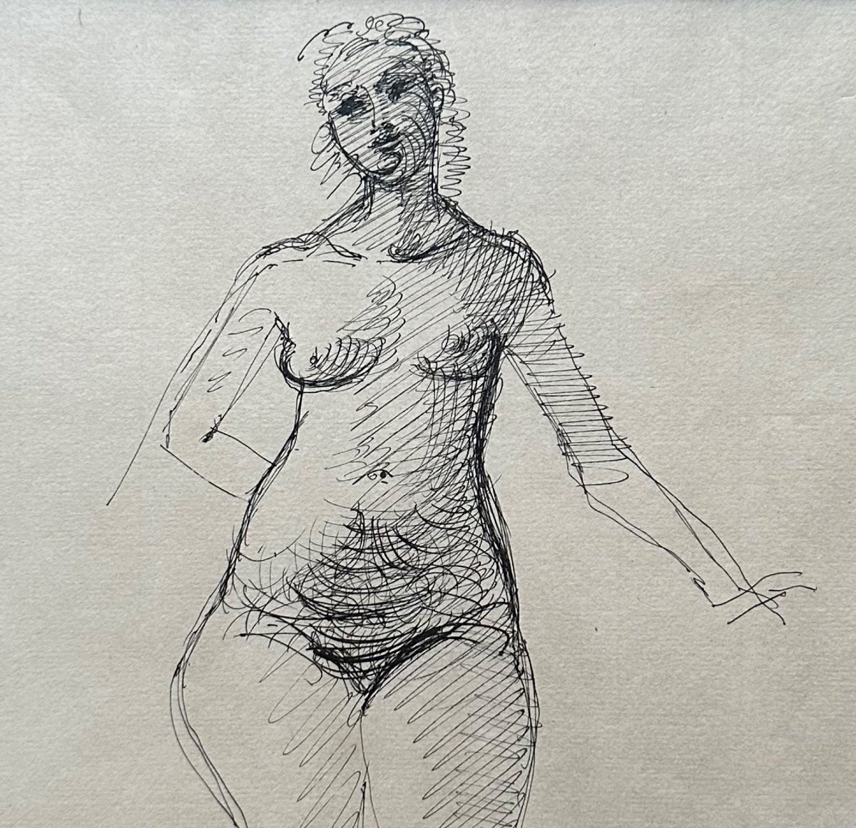 André Derain (1880-1954) - Drawing In Black Ink - Portrait Of A Nude Woman Académie-photo-3