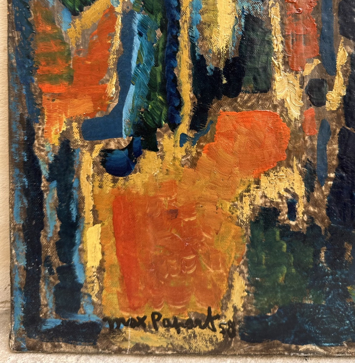 Papart Max (1911-1994) Oil On Canvas - Non-figurative Study N.1 - Abstract Painting 1950-photo-4