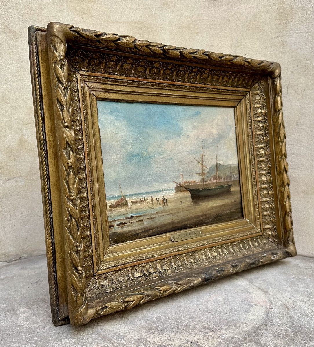 GUDIN Henriette (1825-1892) Paysage Bord de Mer - Peinture Tableau Marine Bretagne Normandie-photo-5