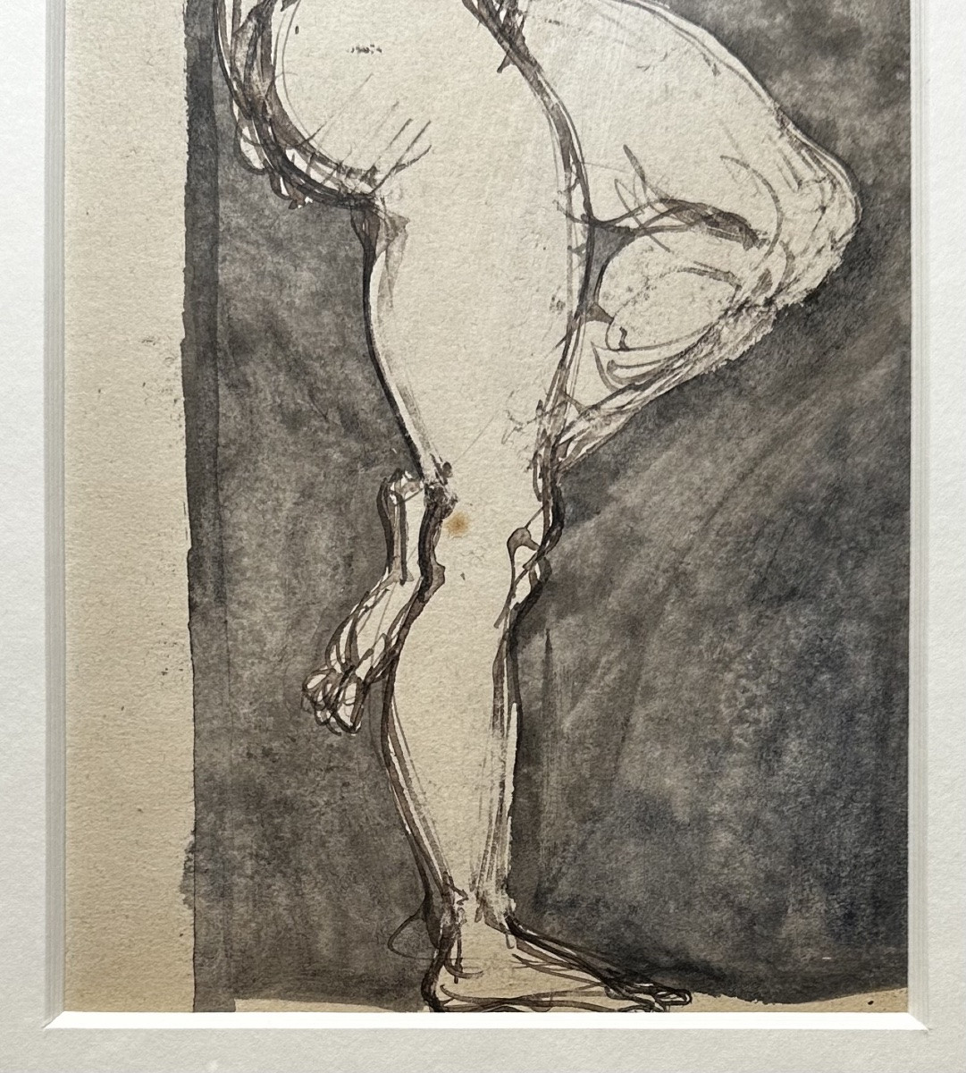 Brassaï (1899-1984) Portrait Of A Nude Woman In Profile - Drawing, Ink Wash - Gyula Halasz-photo-1