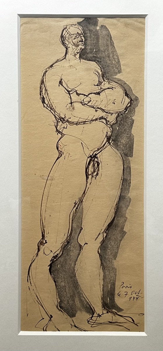 Brassaï (1899-1984) Academy Of Naked Man - Drawing, Ink Wash - Gyula Halász-photo-2