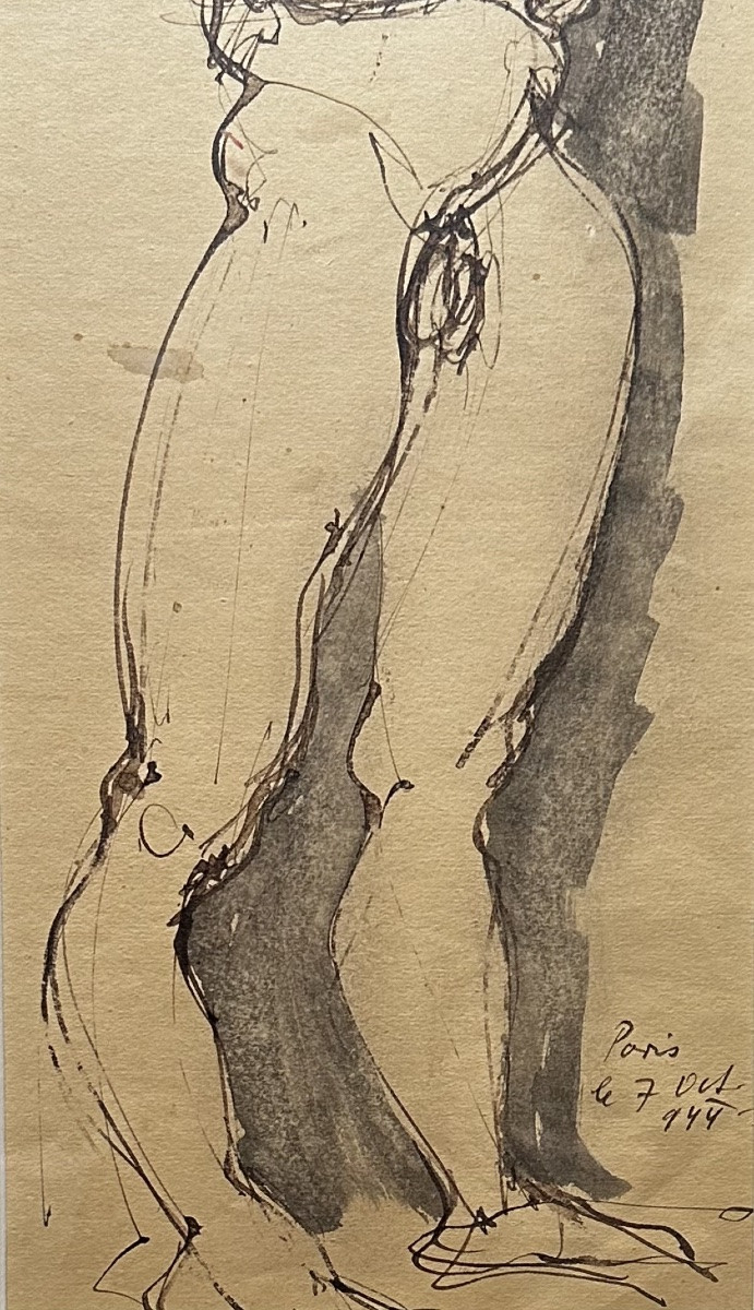 Brassaï (1899-1984) Academy Of Naked Man - Drawing, Ink Wash - Gyula Halász-photo-4