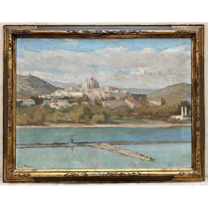 Prat Loys Joseph (1879-1934) View Of Viviers, Ardèche - Oil On Canvas - Painting, Painting
