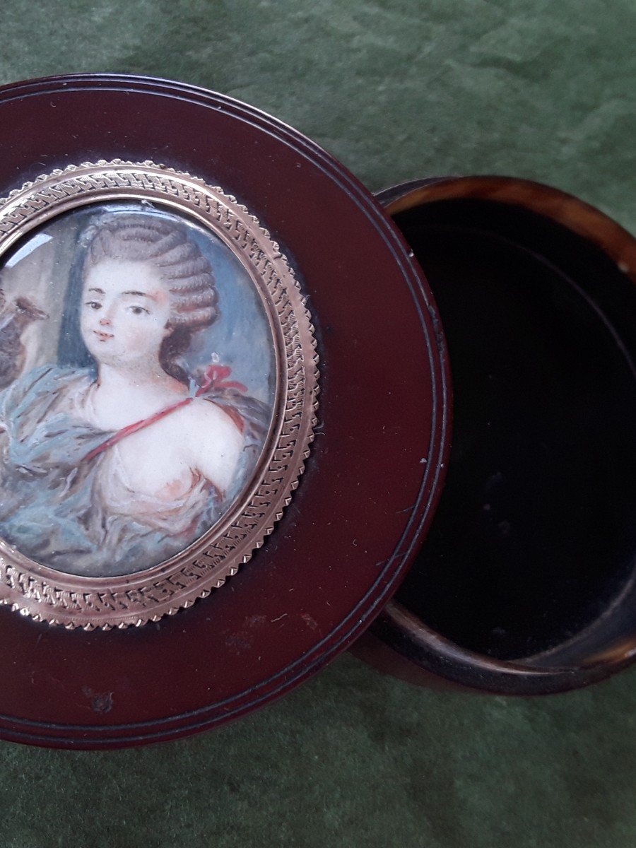 18th Century Box With Miniature On Ivory-photo-3