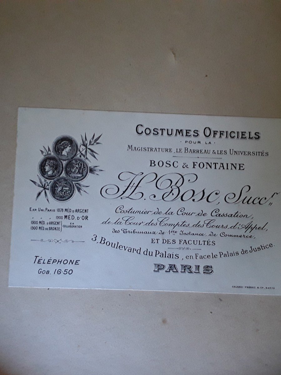 Mortier Ou Toque De Magistrat.  Début Du 20ème Siecle -photo-3