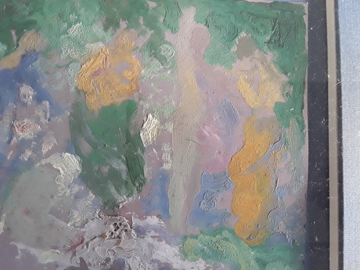 Paul  Chmaroff Oil On Paper-photo-1