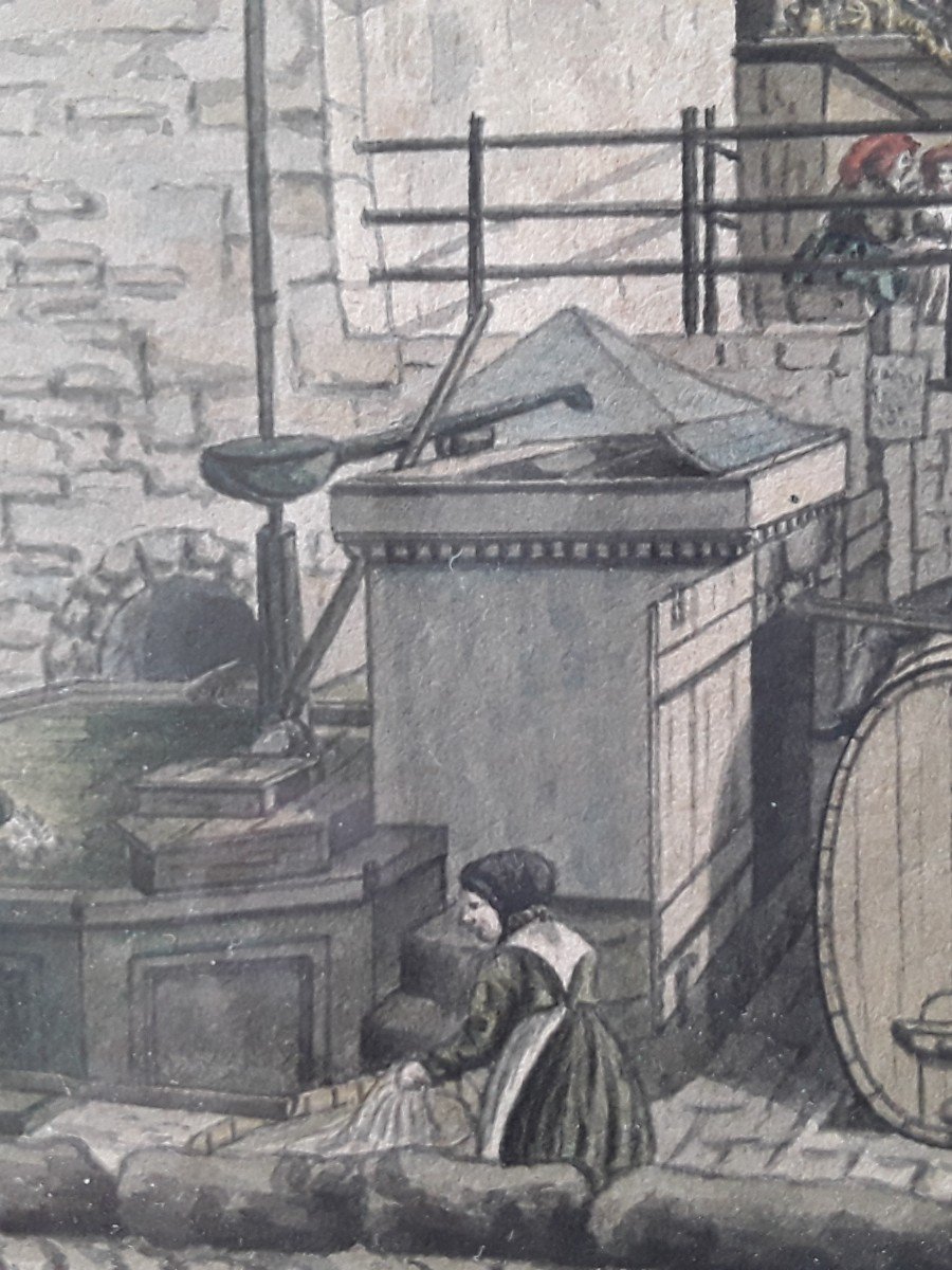 Old Drawing Of The Basel Town Hall.-photo-5