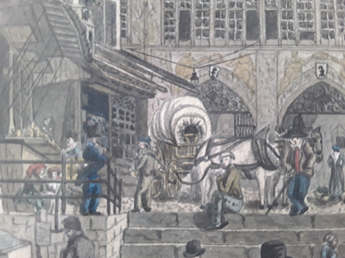 Old Drawing Of The Basel Town Hall.-photo-7