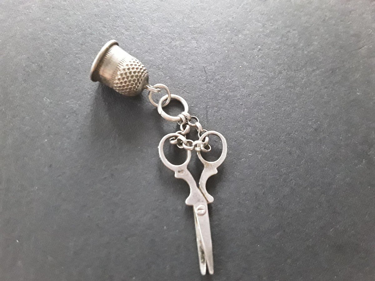 Bijou Ou Breloque De Poupée  En Argent Massif 19ème Siecle -photo-3