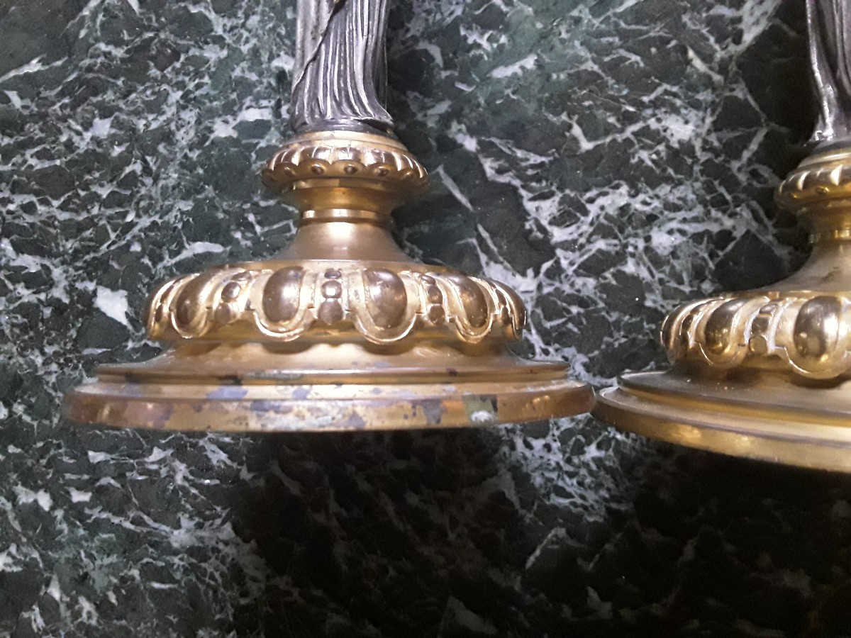 Pair Of Barbedienne Candlesticks -photo-6