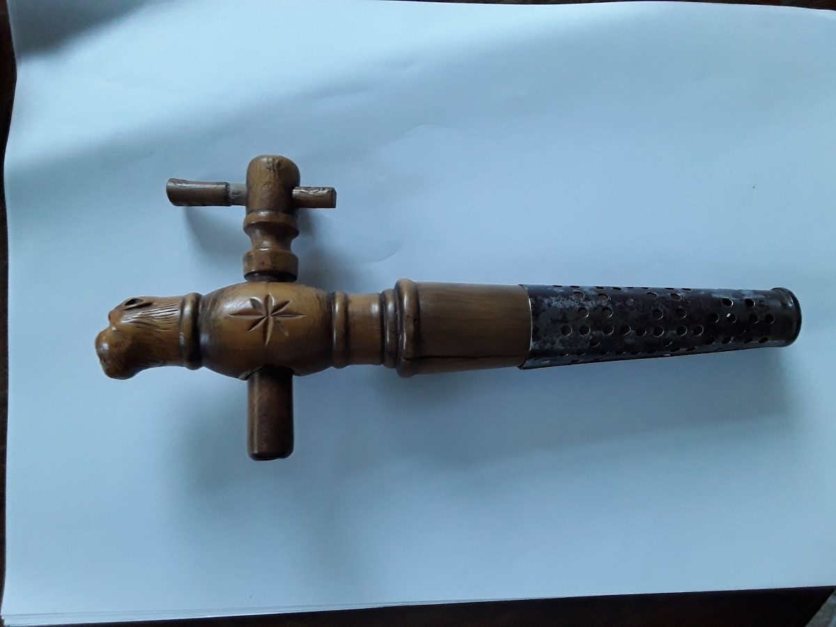 Carved Boxwood Barrel Tap Or Bung 