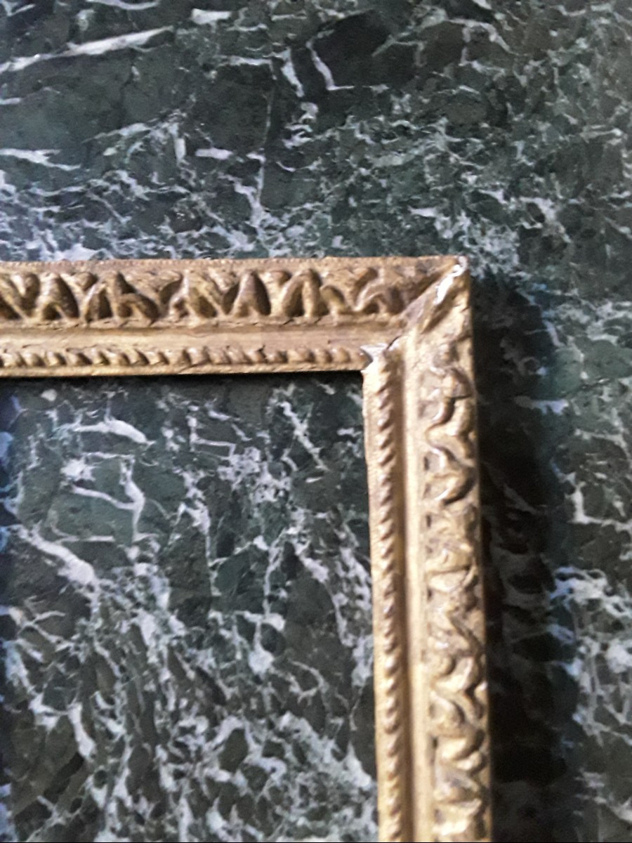 Small 18th Century Gilded Wood Frame -photo-2