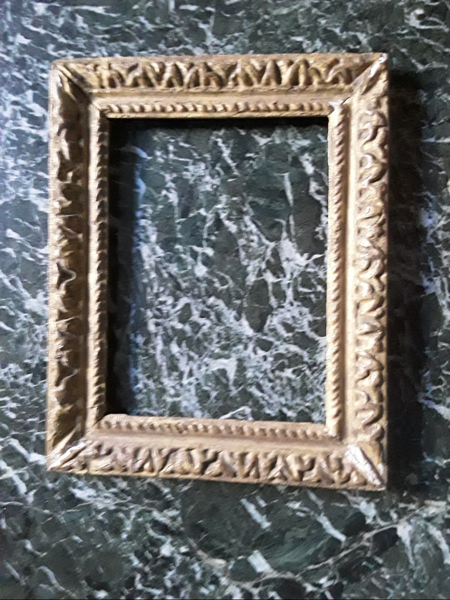 Small 18th Century Gilded Wood Frame -photo-3