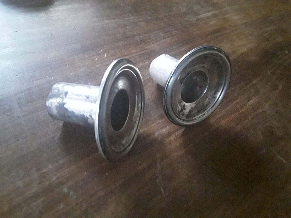 Paire de bobeches argent massif poinçon tête de Minerve 