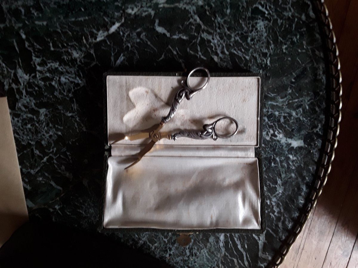Sugar Tongs In Sterling Silver And Metal Dore 19th.-photo-1