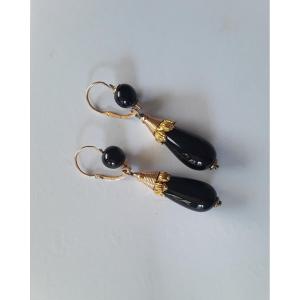 Gold Earrings From The Early 19th Century 