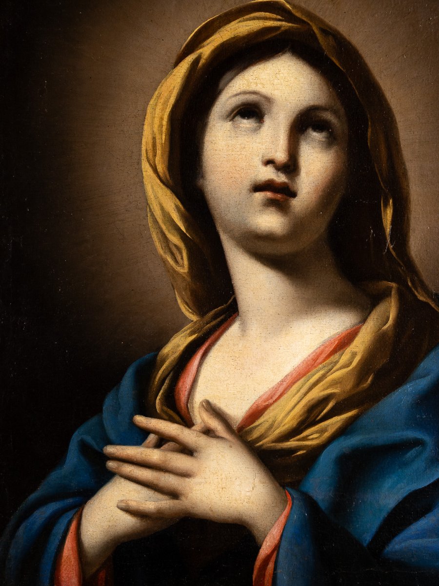 Virgin In Prayer, 17th-century Bolognese School, Attributed To Elisabetta Sirani-photo-4