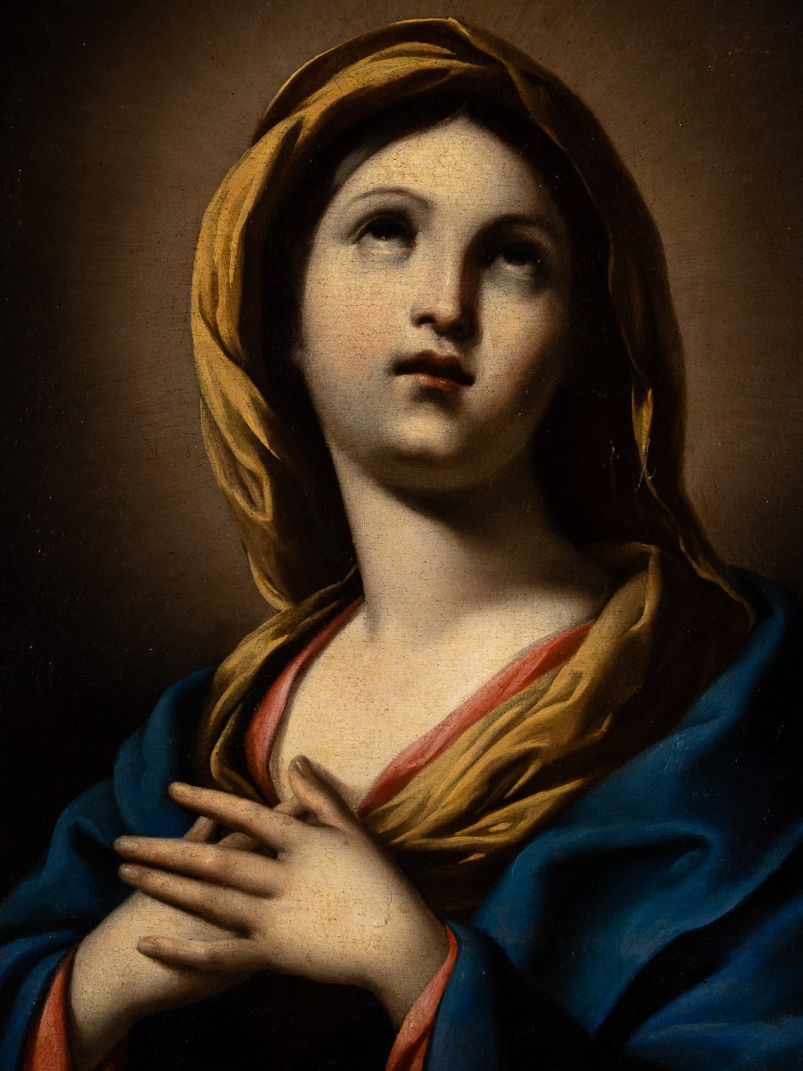 Virgin In Prayer, 17th-century Bolognese School, Attributed To Elisabetta Sirani-photo-2