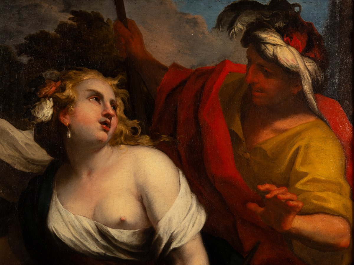 Gio Raffaele Badaracco (Genova 1648-1726), Rachel et Jacob, peinture baroque génoise-photo-4