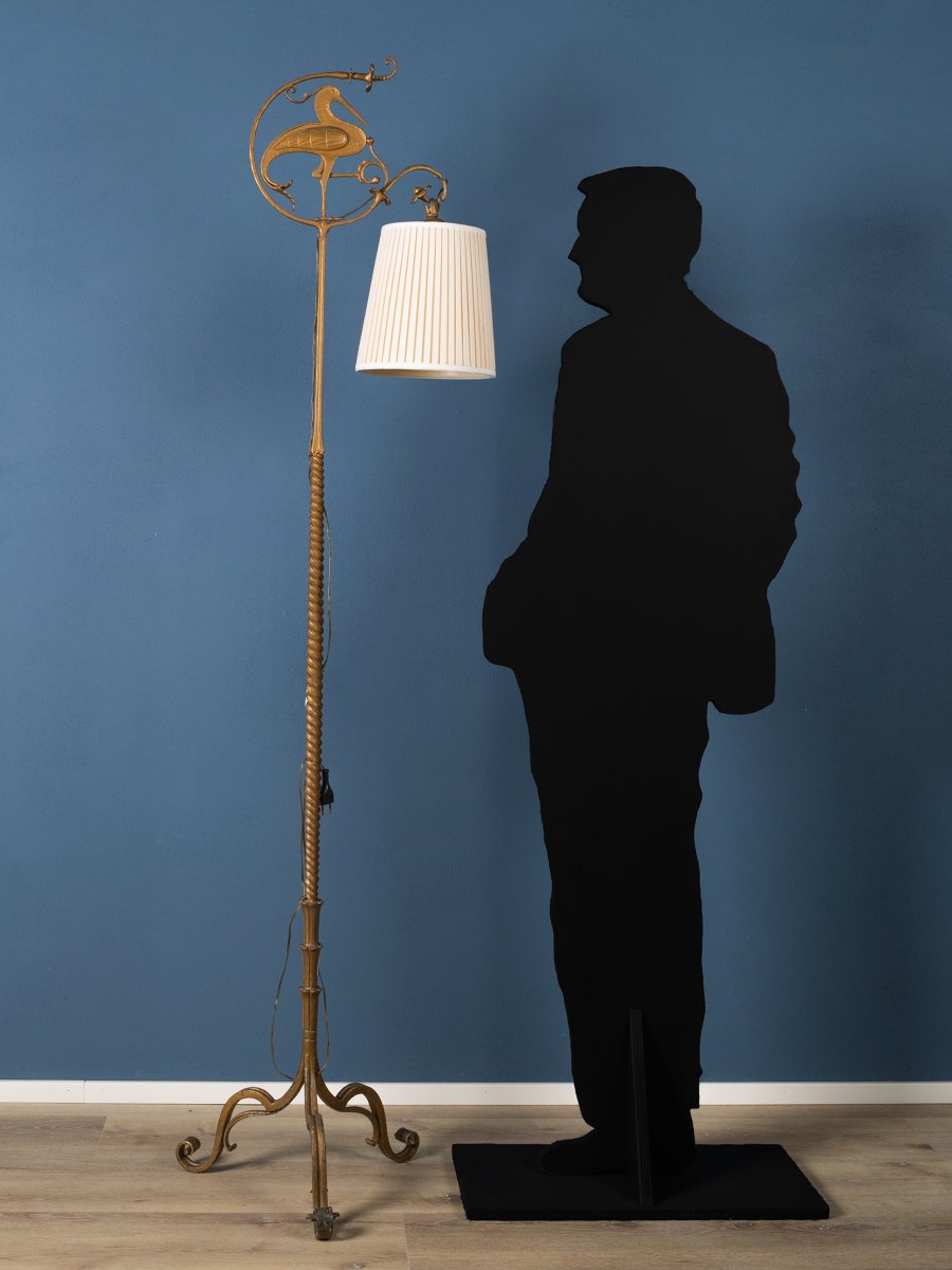 Art Deco Wrought Iron Floor Lamp By Carlo Rizzarda, Italy, 1930s-photo-2