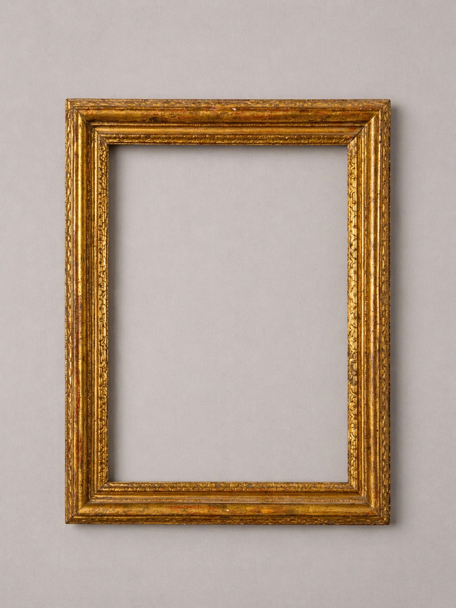 18th-century Gilded Wooden Box Frame, Decorated With Acanthus Leaves 