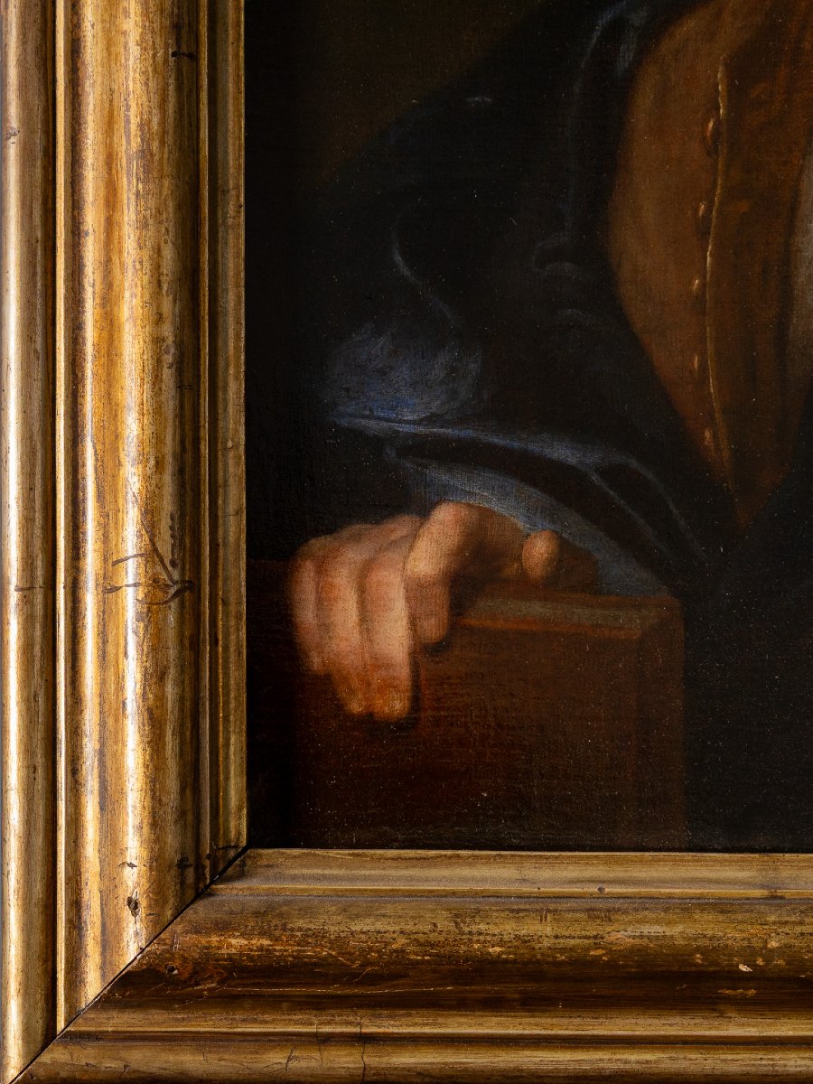 Salomon Adler, Portrait Of A Learned Gentleman, 17th-century Oil On Canvas-photo-4