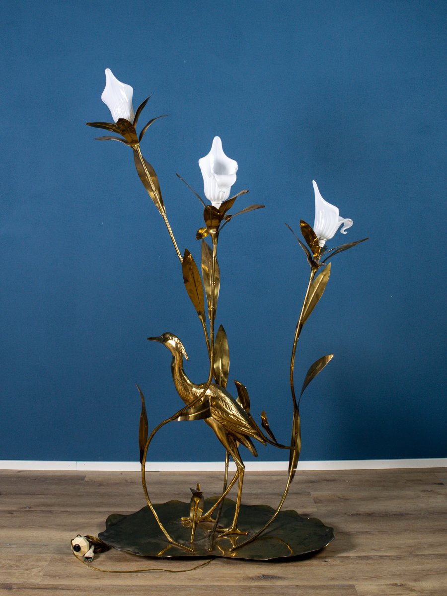 Lampadaire sculptural en bronze d'Alfredo Freda pour Cittone, Italie, années 1960-photo-2