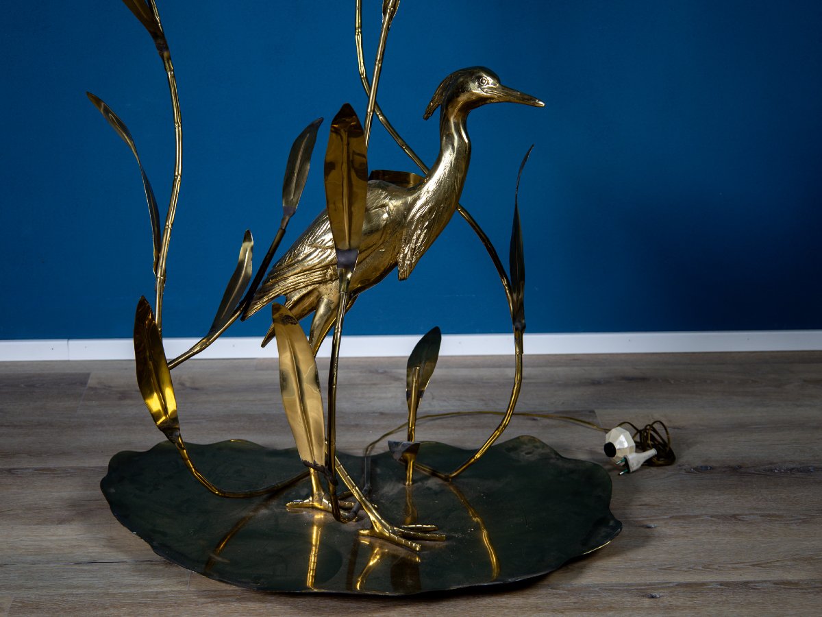 Lampadaire sculptural en bronze d'Alfredo Freda pour Cittone, Italie, années 1960-photo-4