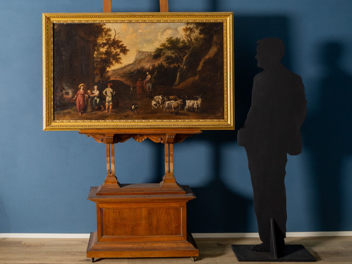 Rosa Da Tivoli, Pastoral Scene In The Roman Countryside, Rome, Late 17th Century-photo-2