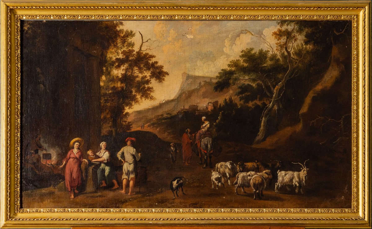 Rosa Da Tivoli, Pastoral Scene In The Roman Countryside, Rome, Late 17th Century