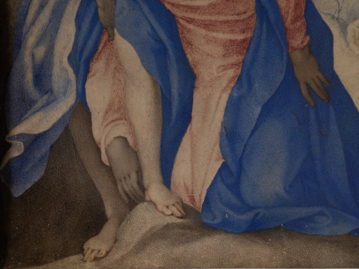 Giovanni Battista Castello, Miniature "Le Christ au jardin de Gethsémani", maniériste tardif-photo-1