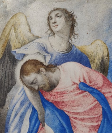 Giovanni Battista Castello, Miniature "Le Christ au jardin de Gethsémani", maniériste tardif-photo-2