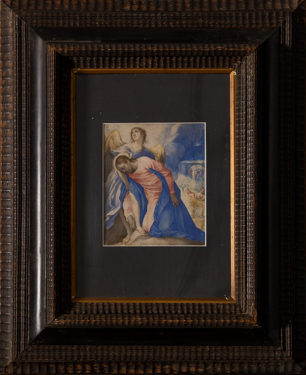 Giovanni Battista Castello, Miniature "Le Christ au jardin de Gethsémani", maniériste tardif