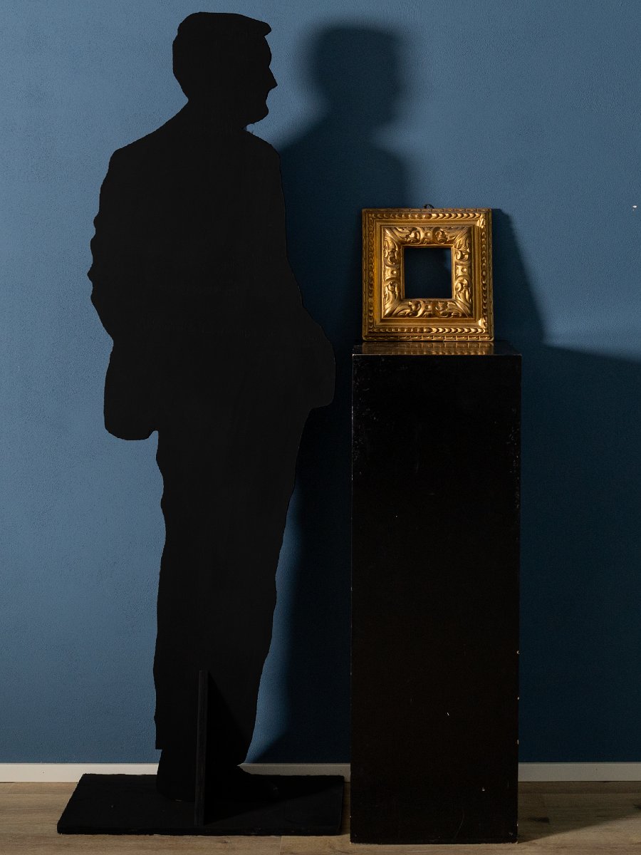 Cadre en bois sculpté et doré italien du XVIIIe siècle-photo-3