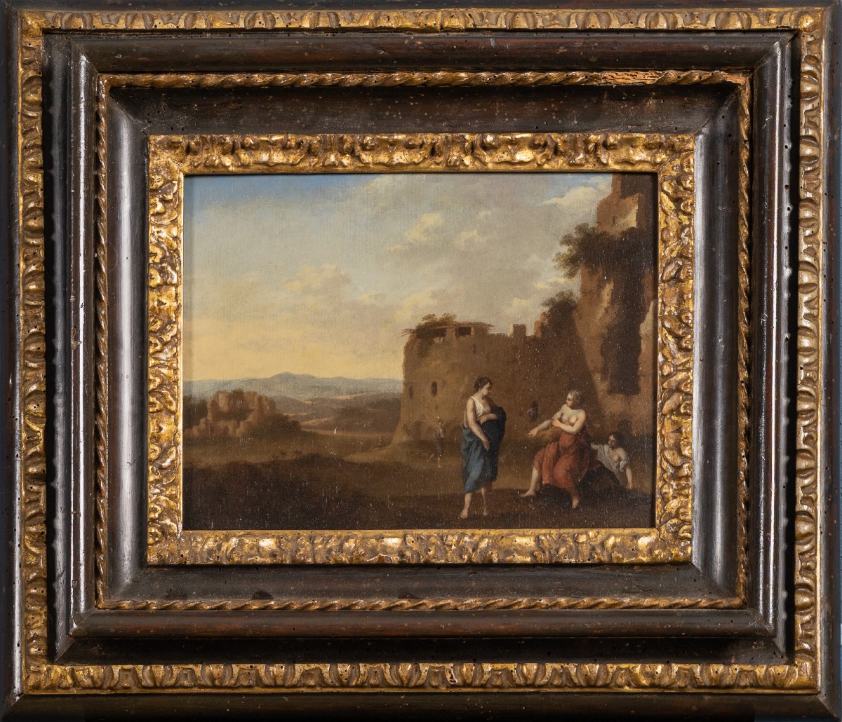 Van Poelenburgh, Landscape Of The Roman Countryside With Figures And Ruins, 17th Century