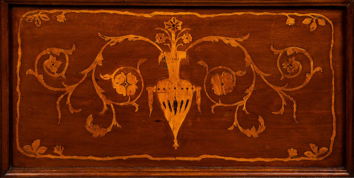 Buffet en merisier d'Émilie-Romagne avec marqueterie, Italie, XIXe siècle-photo-4