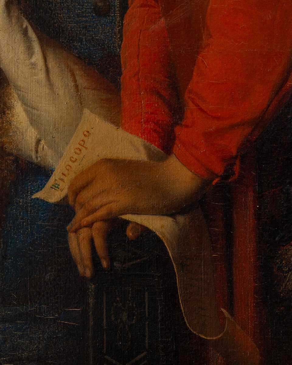 F. Valaperta, Ghismunda And Guiscardo, From Boccaccio's Decameron, Oil On Canvas, Signed F.v-photo-6