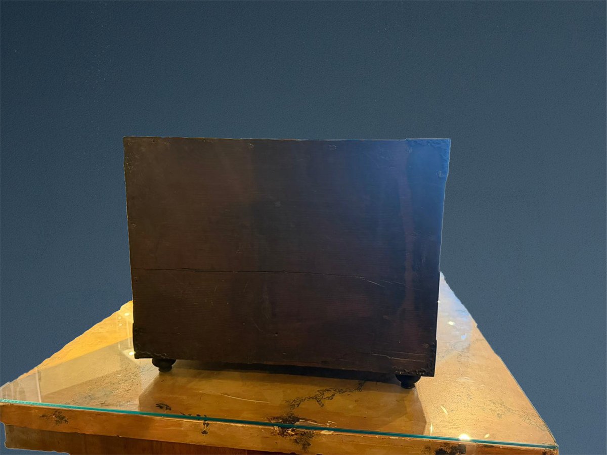 Important cabinet monétaire lombard en ébène et ivoire, époque Louis XIV, XVIIIe siècle-photo-2